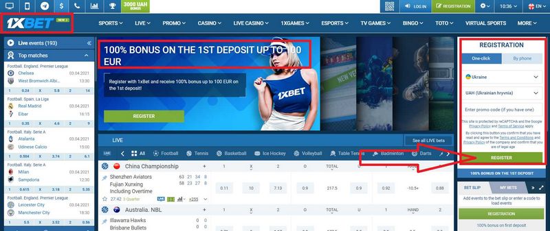 Points clés de 1xBet